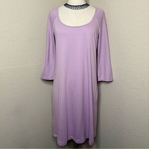 Tommy Bahama Purple Dress Size S 4 6 Cotton Blue Bead Necklace Y2K Preppy Outfit